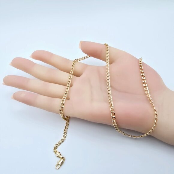 Classic Rose Gold Curb Chain Necklace for Men & Women, 19.7 Inch, XPNL0092 - Picture 12 of 12